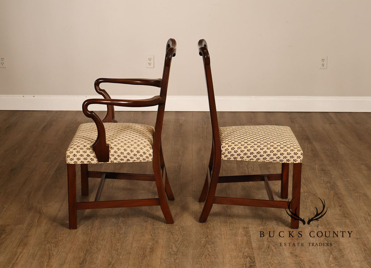 Kittinger Colonial Williamsburg Adaptation Set Of Eight Mahogany Dining Chairs
