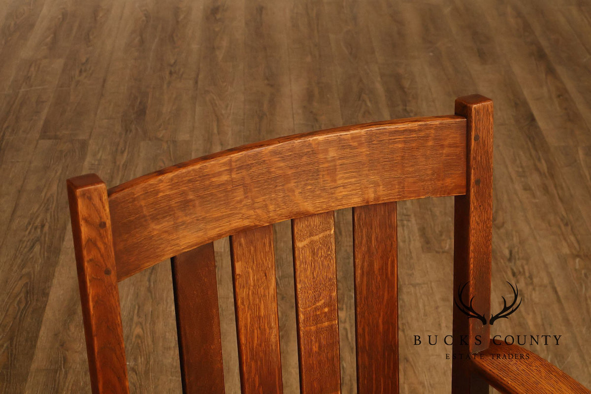 Antique Mission Quarter Sawn Oak Armchair