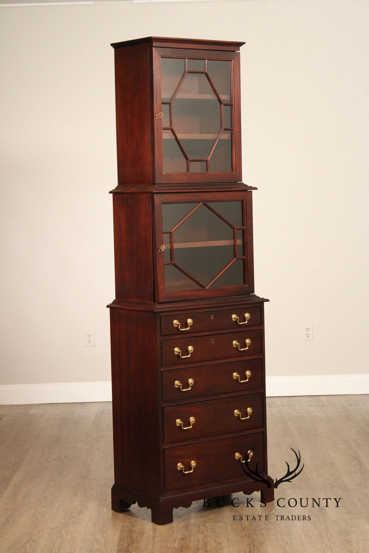 Hickory Chair Winterthur Country Estate Collection Mahogany Bookcase Cabinet