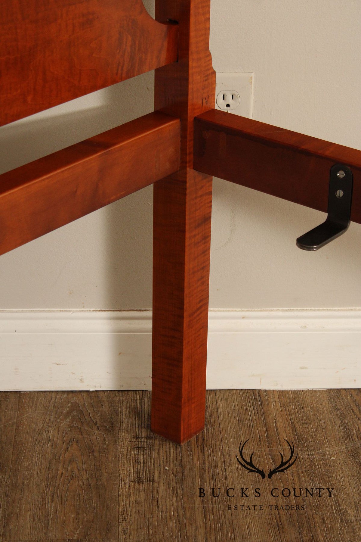 Eldred Wheeler Tiger Maple Queen Size Canopy Poster Bed