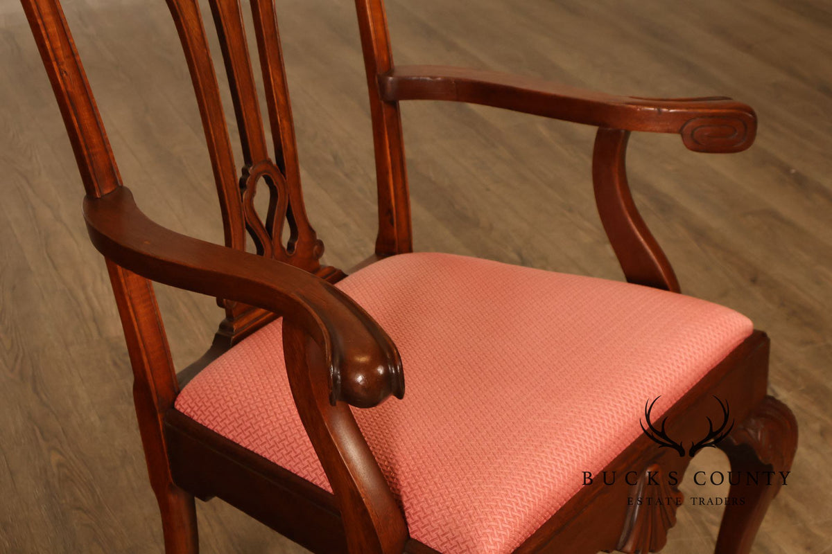 Chippendale Style Set of Eight Mahogany Dining Chairs