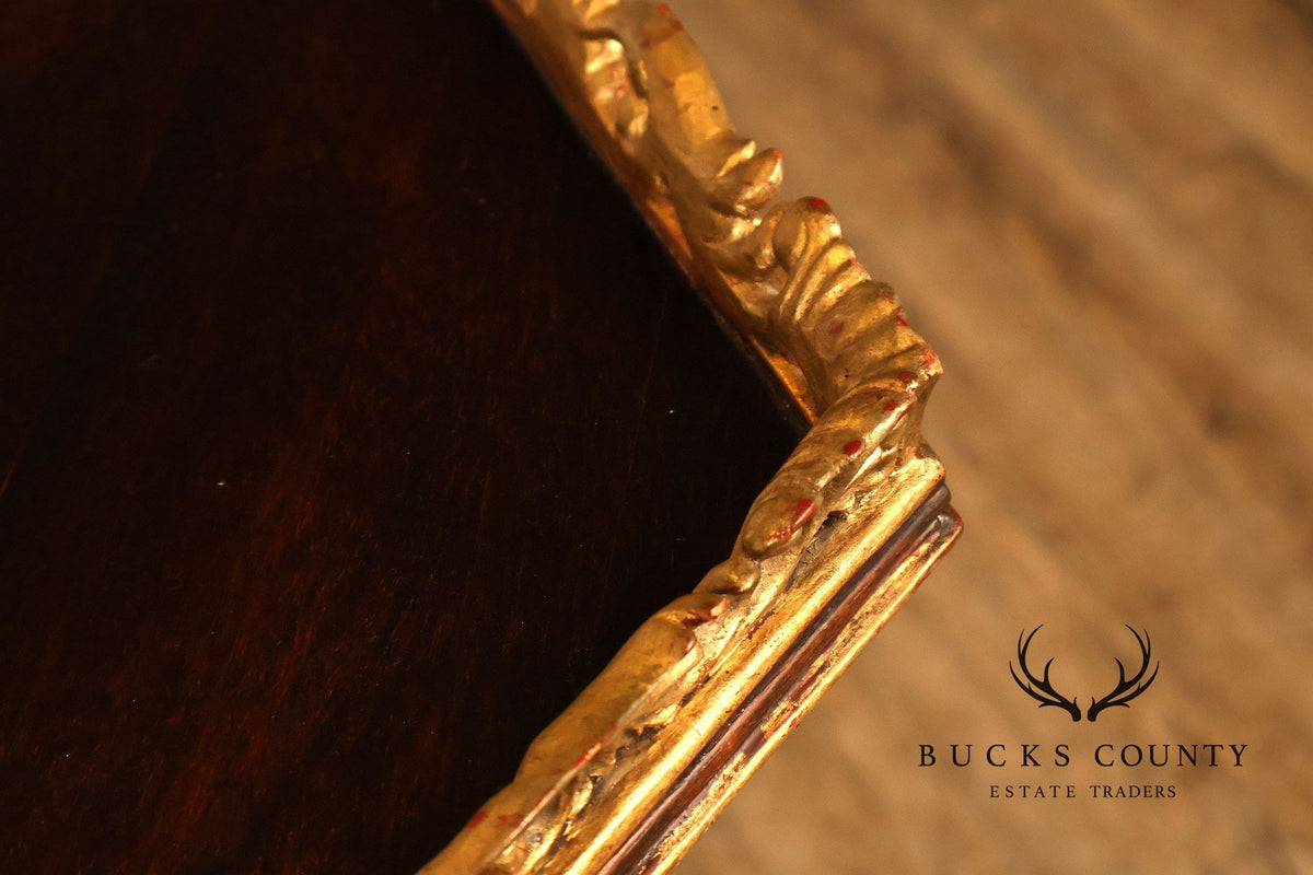 Italian Regency Style Mahogany And Gilt Pedestal Plant Stand