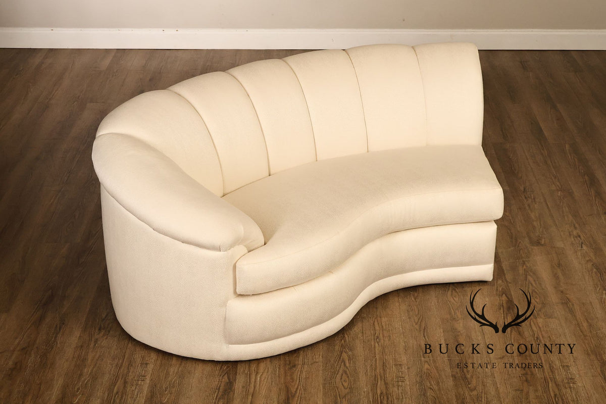 Thayer Coggin Post Modern Curved Sectional Sofa