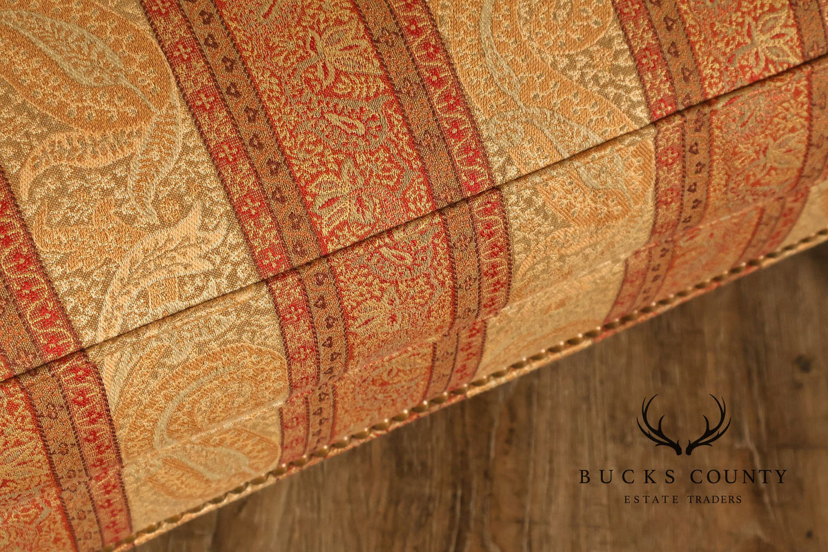 Parker Southern Chippendale Style Upholstered Ottoman