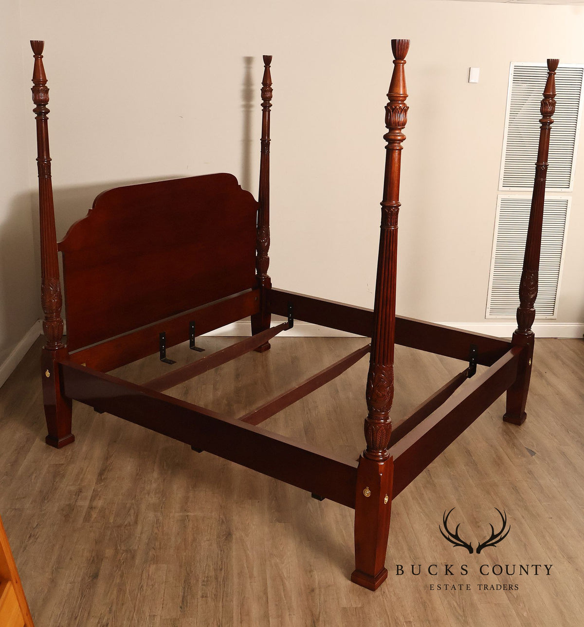 Councill King Size Mahogany Poster Bed Frame