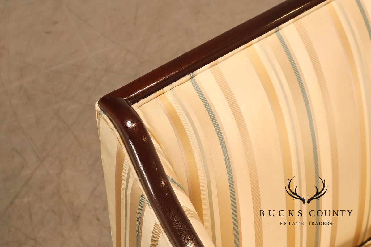 Southwood Sheraton Style Inlaid Mahogany Loveseat