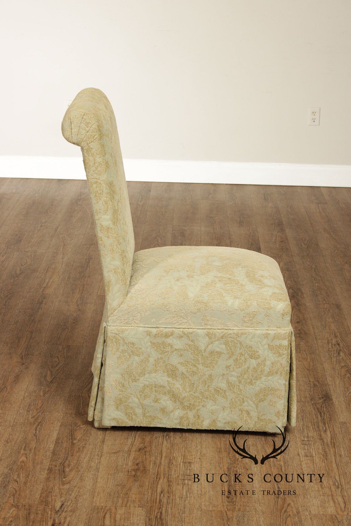 Pair of Upholstered Slipper Dining Side Chairs