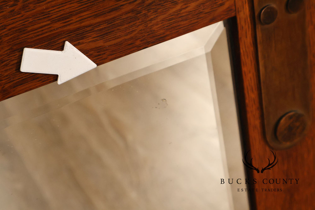 Stickley Brothers Hall Mirror Mission Style Old Coat Rack