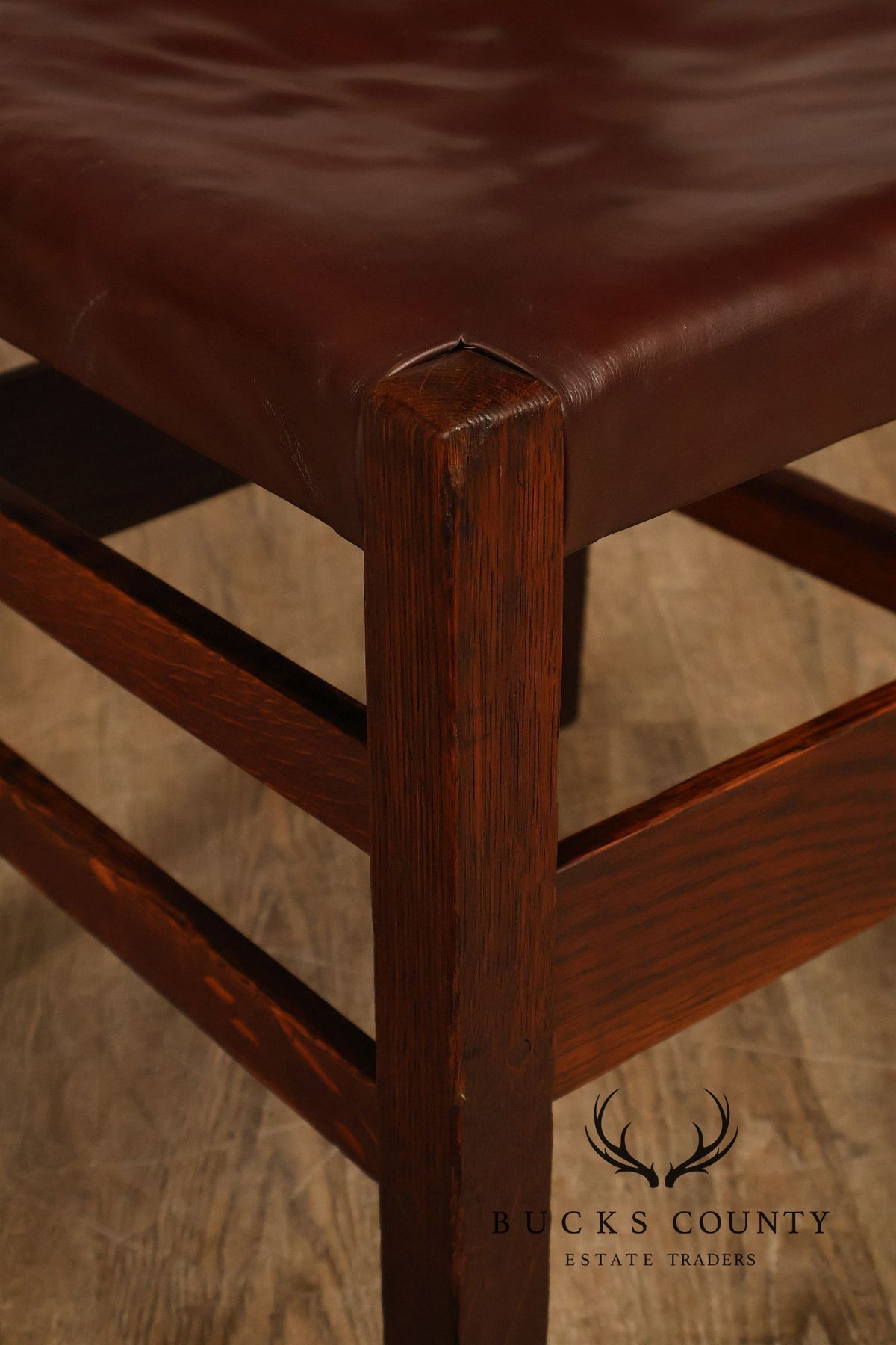 Antique Gustav Stickley No. 306 1/2 Oak Dining Chairs Set Of Seven