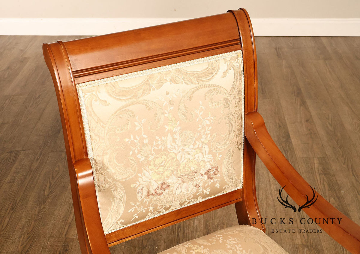 Empire Style Set Of Eight Upholstered Dining Chairs