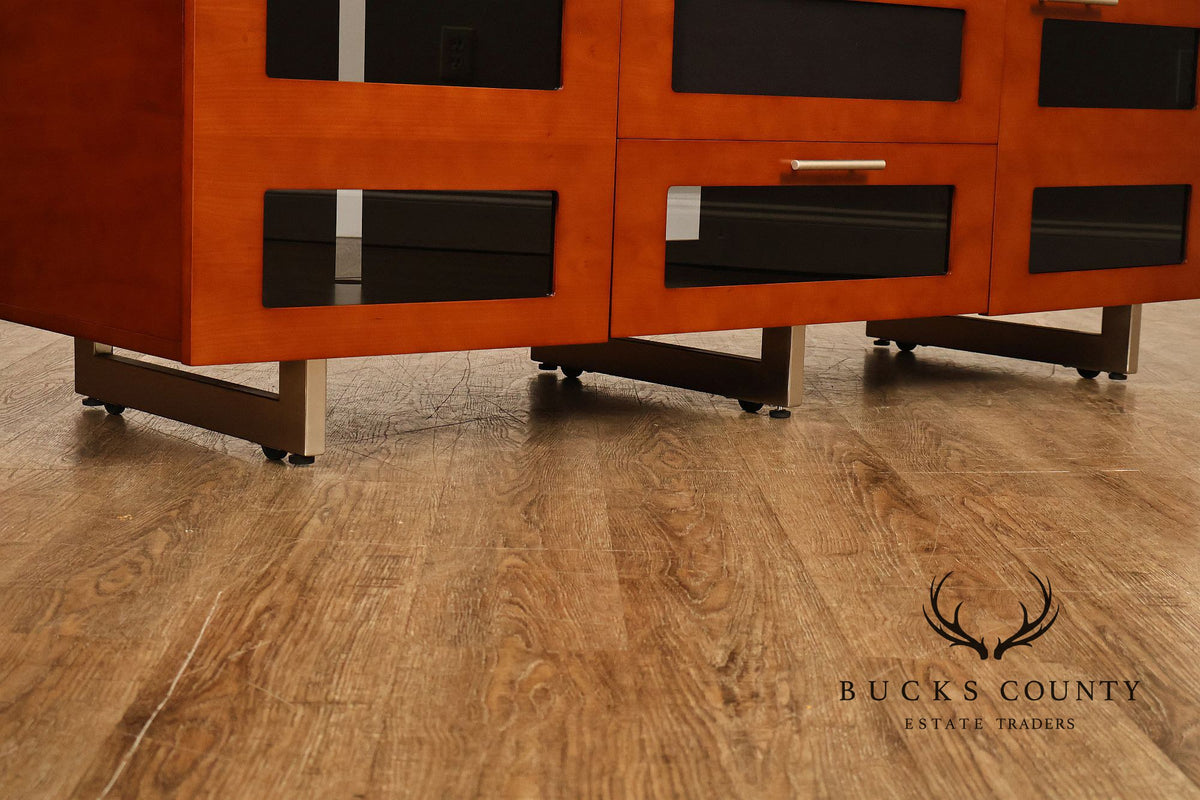 BDI Contemporary Cherry Finish TV Media Console