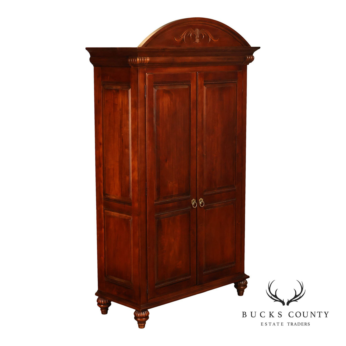Ethan Allen 'British Classics' Carved Maple And Birch Armoire