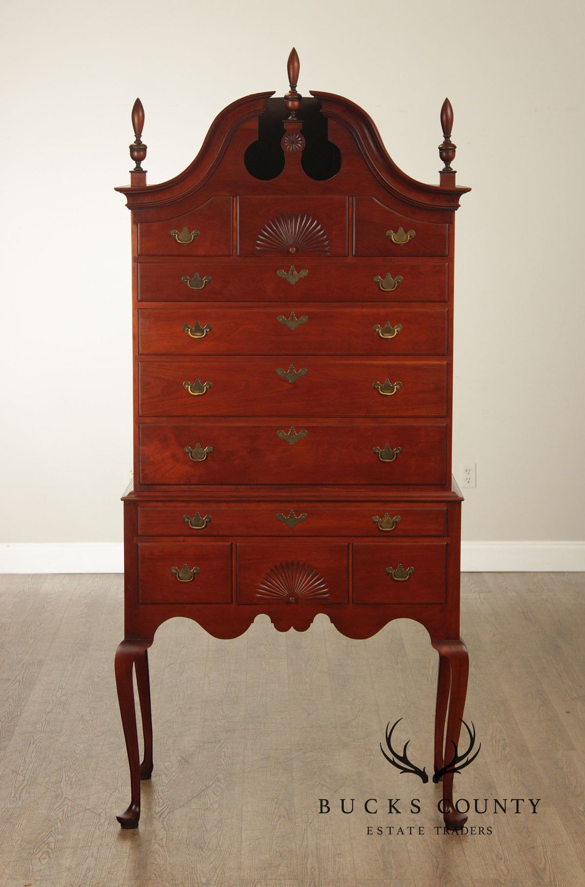 Eldred Wheeler Queen Anne Style Cherry Highboy