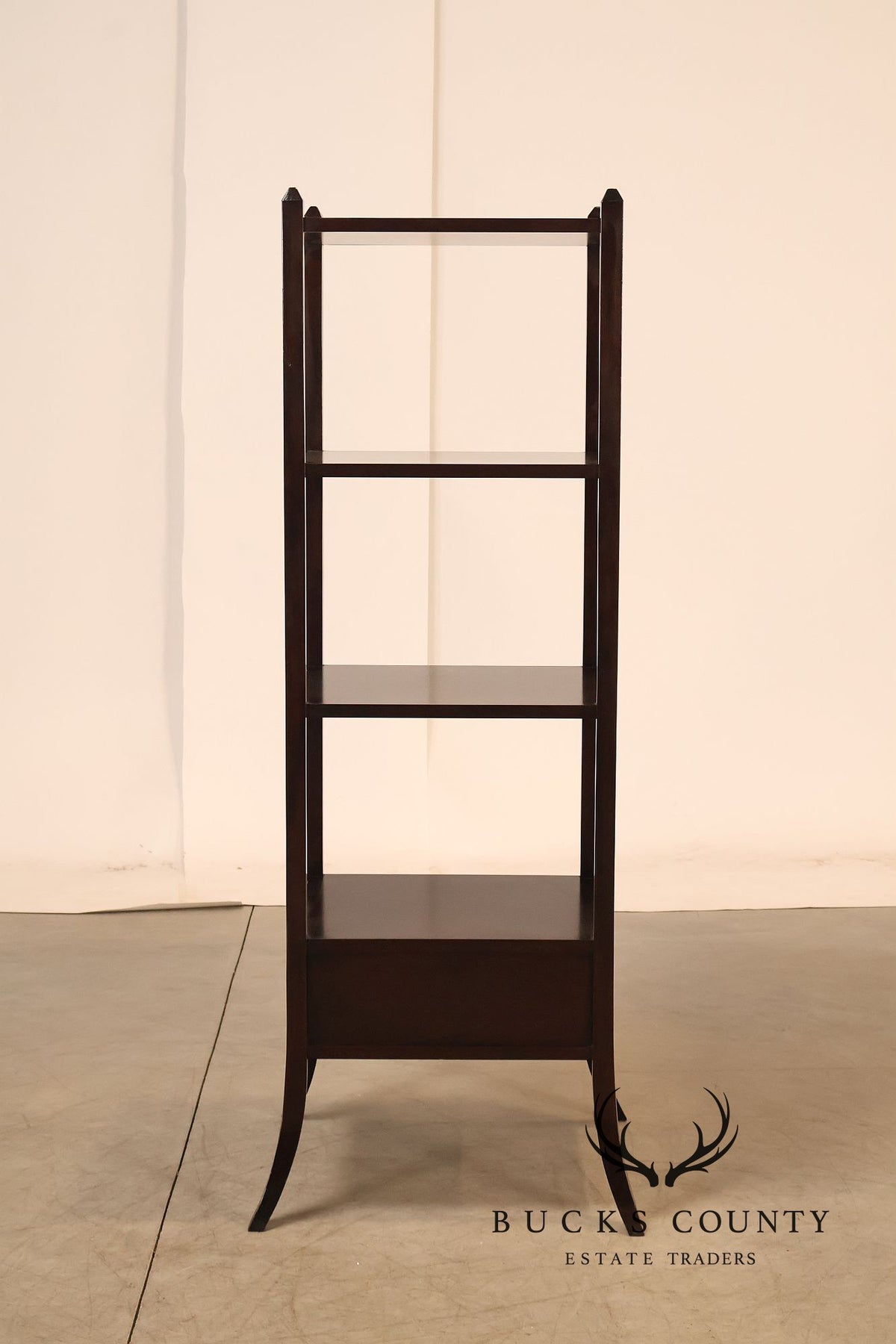Baker Furniture Mahogany Four Tier Étagère With Drawer