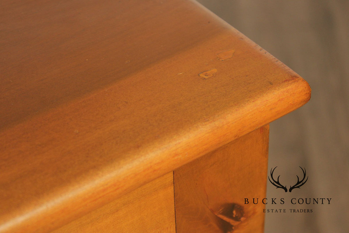Antique Tiger Maple And Poplar Sheraton Chest Of Drawers
