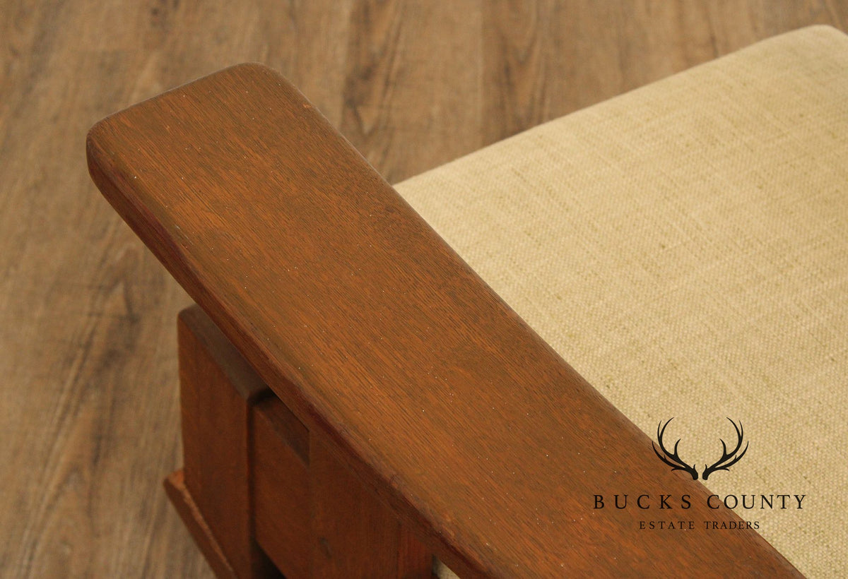 Limbert Antique Mission Oak Paddle-Arm Rocker