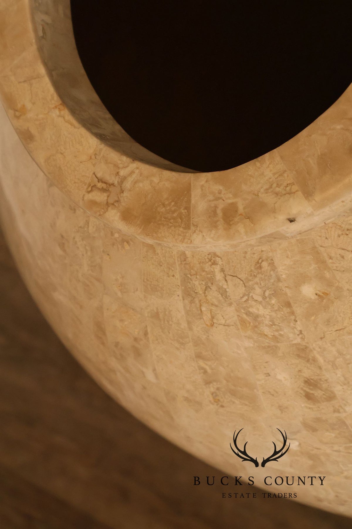 Contemporary Tessellated Stone Floor Vase