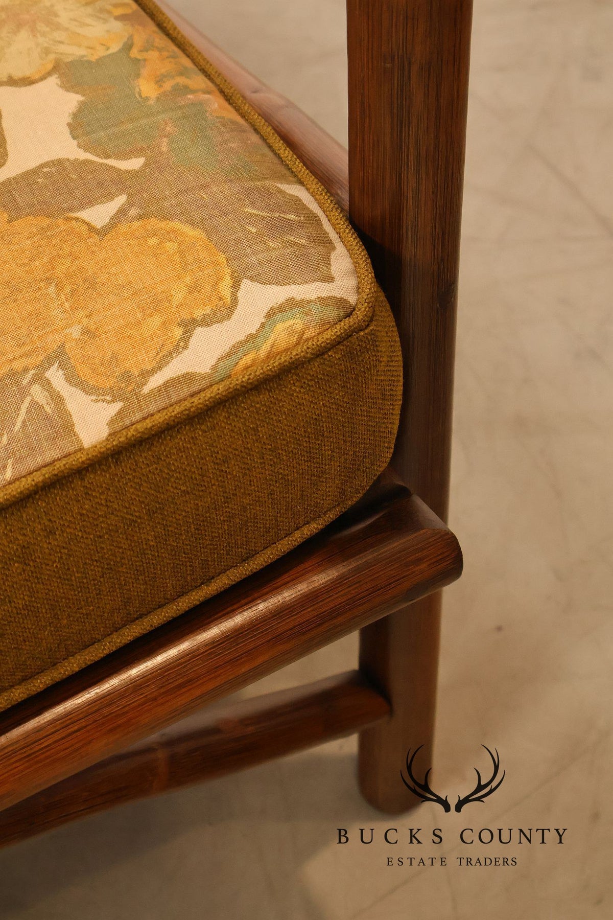 Vogue Coastal Vintage Rattan Bamboo Armchair