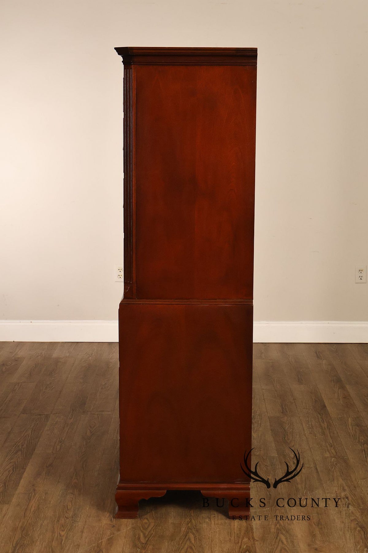 Baker Chippendale Style Mahogany Chest On Chest Highboy