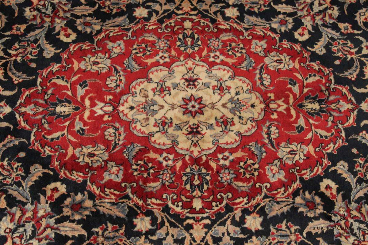 Persian Kashan Wool Area Rug, 9' x 6'