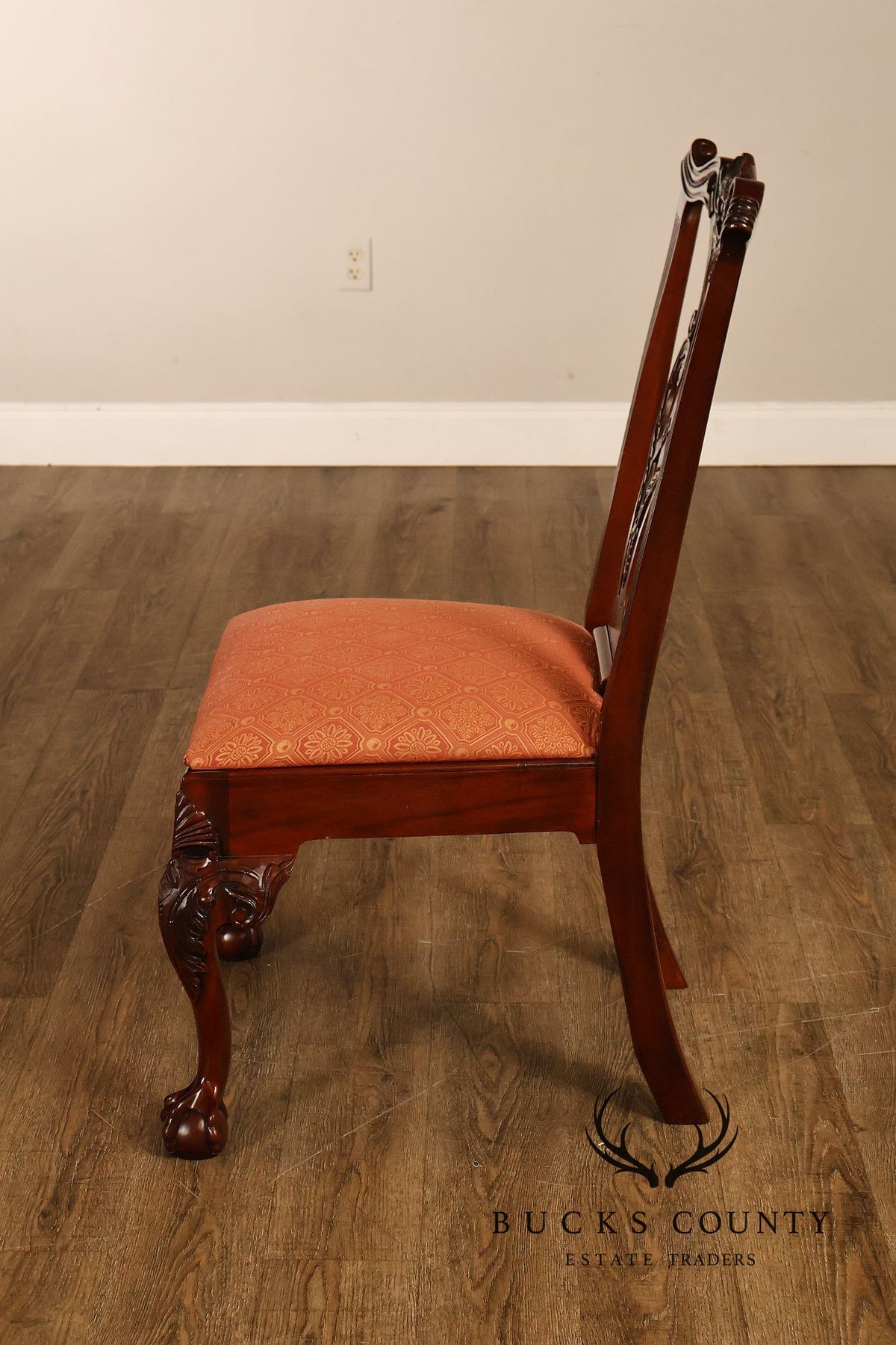Henredon Chippendale Style Set of Six Mahogany Dining Chairs