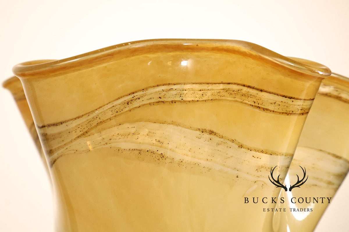 Murano Hand-Blown Glass Vase