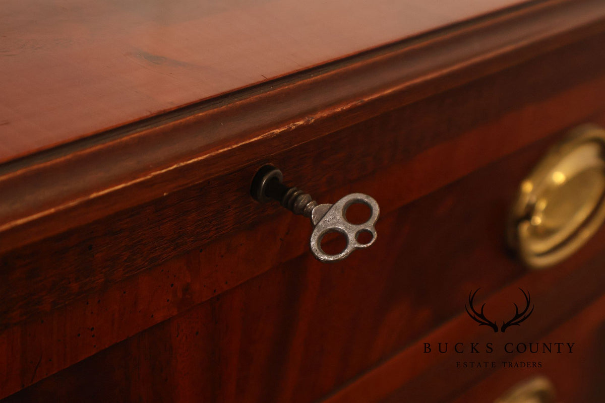 Hekman Federal Style Mahogany Inlaid Silver Chest