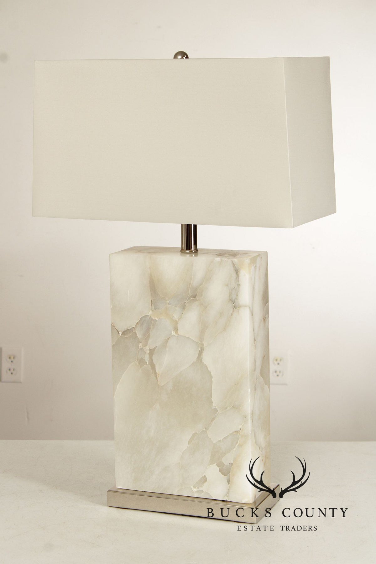 Arteriors Pair of 'Carson' Marble Table Lamps