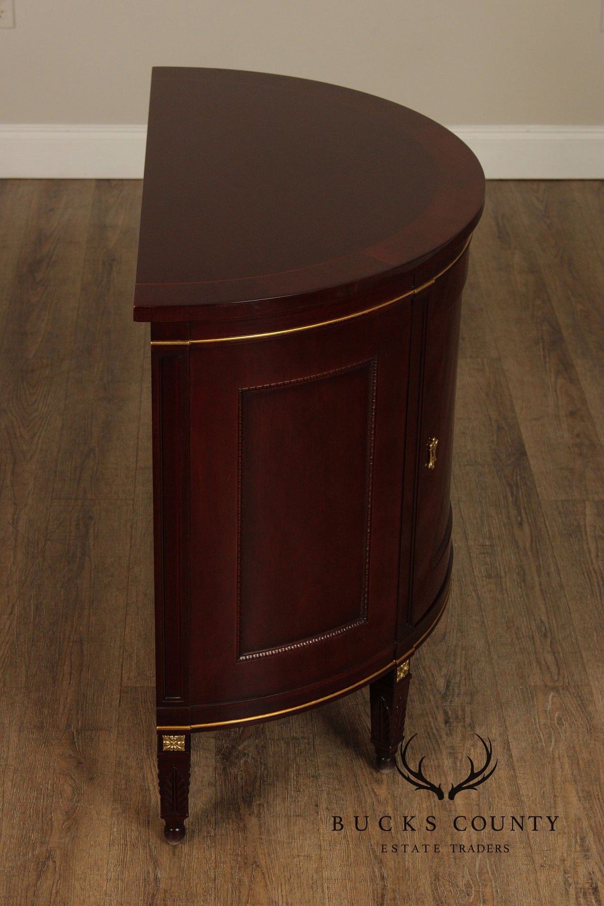 Kindel Winterthur Mahogany Demilune Cabinet