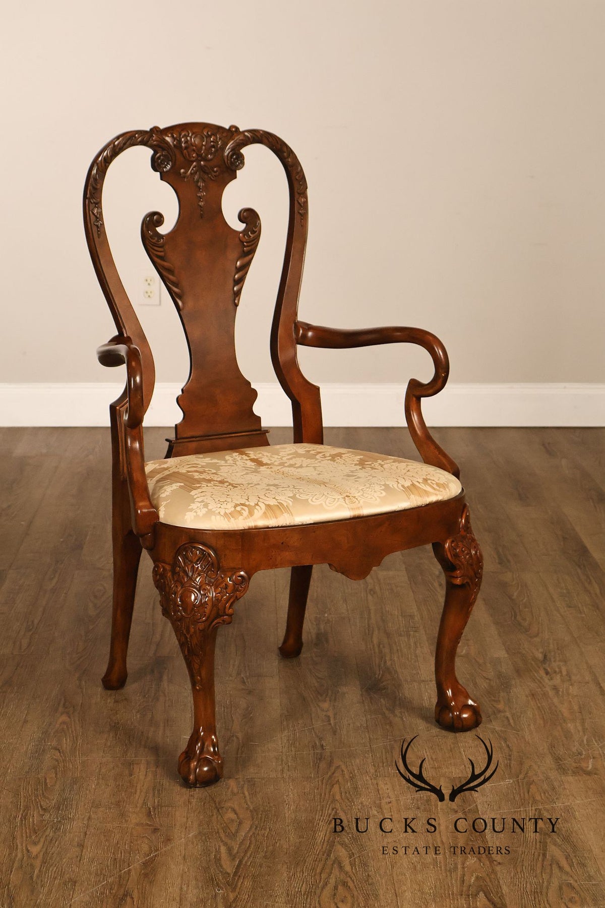 Baker Furniture 'Stately Homes' Set of Ten Walnut Dining Chairs