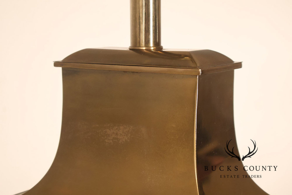 Stiffel Asian Inspired Embossed Metal Table Lamp