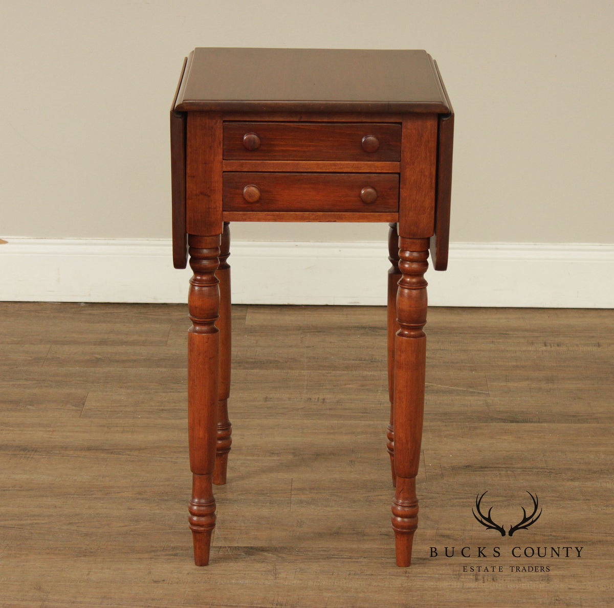 Antique Sheraton Drop-Leaf Pembroke Side Table