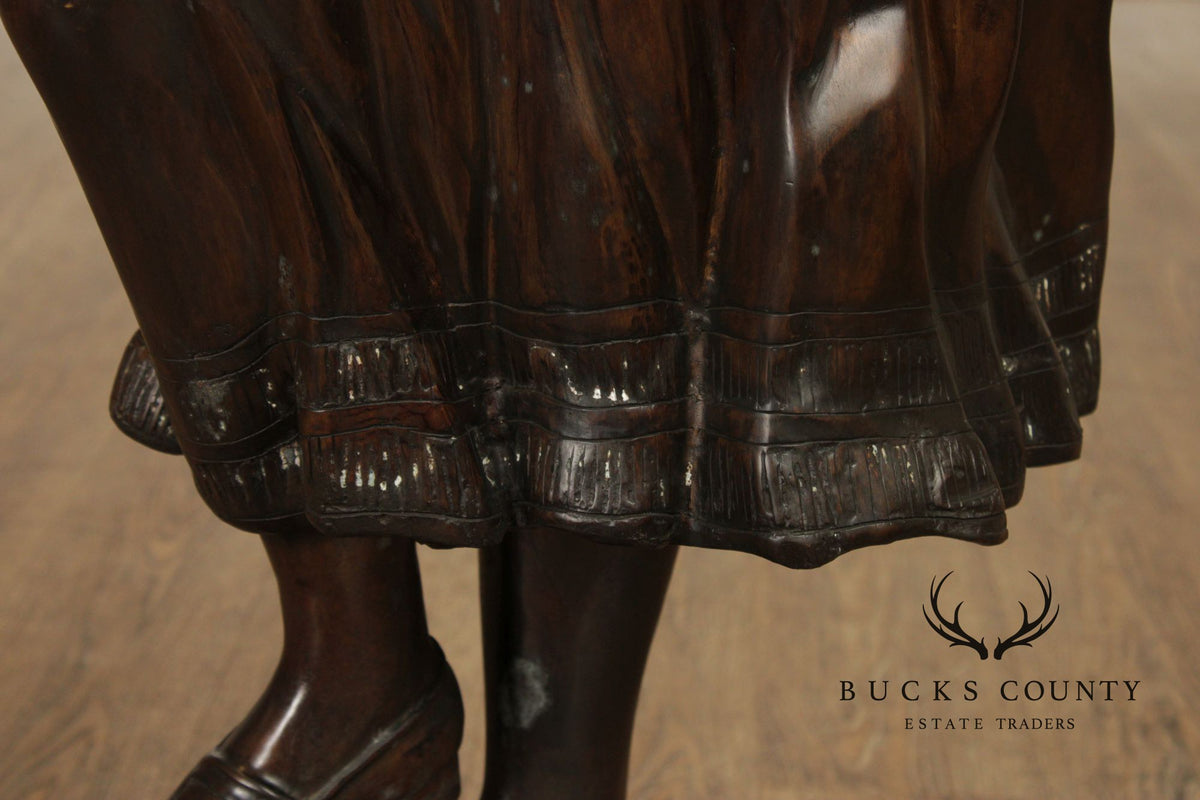 August Moreau Large Patinated Bronze Statue of a Dancer