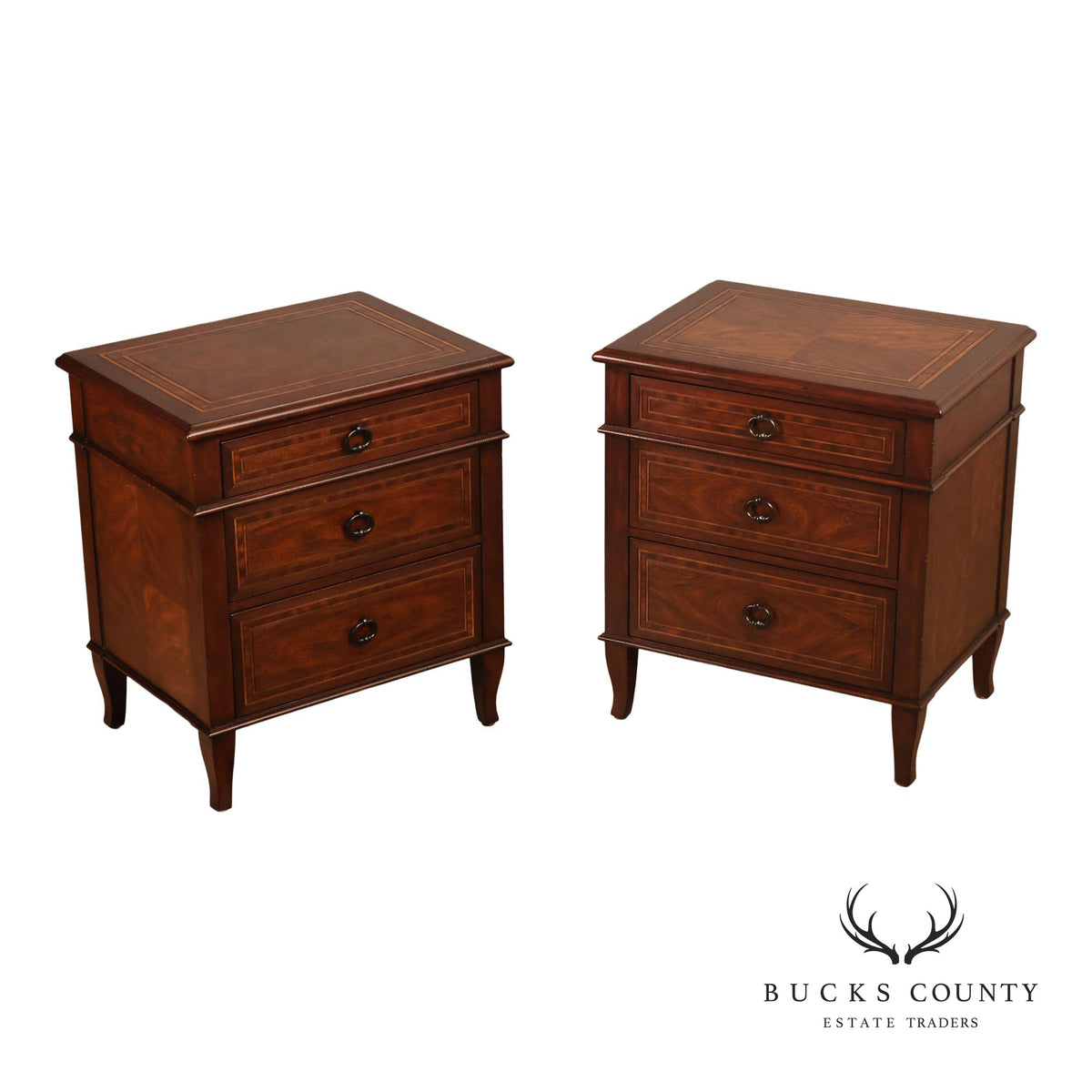 Theodore Alexander Brooksby Pair Of Bedroom Nightstands