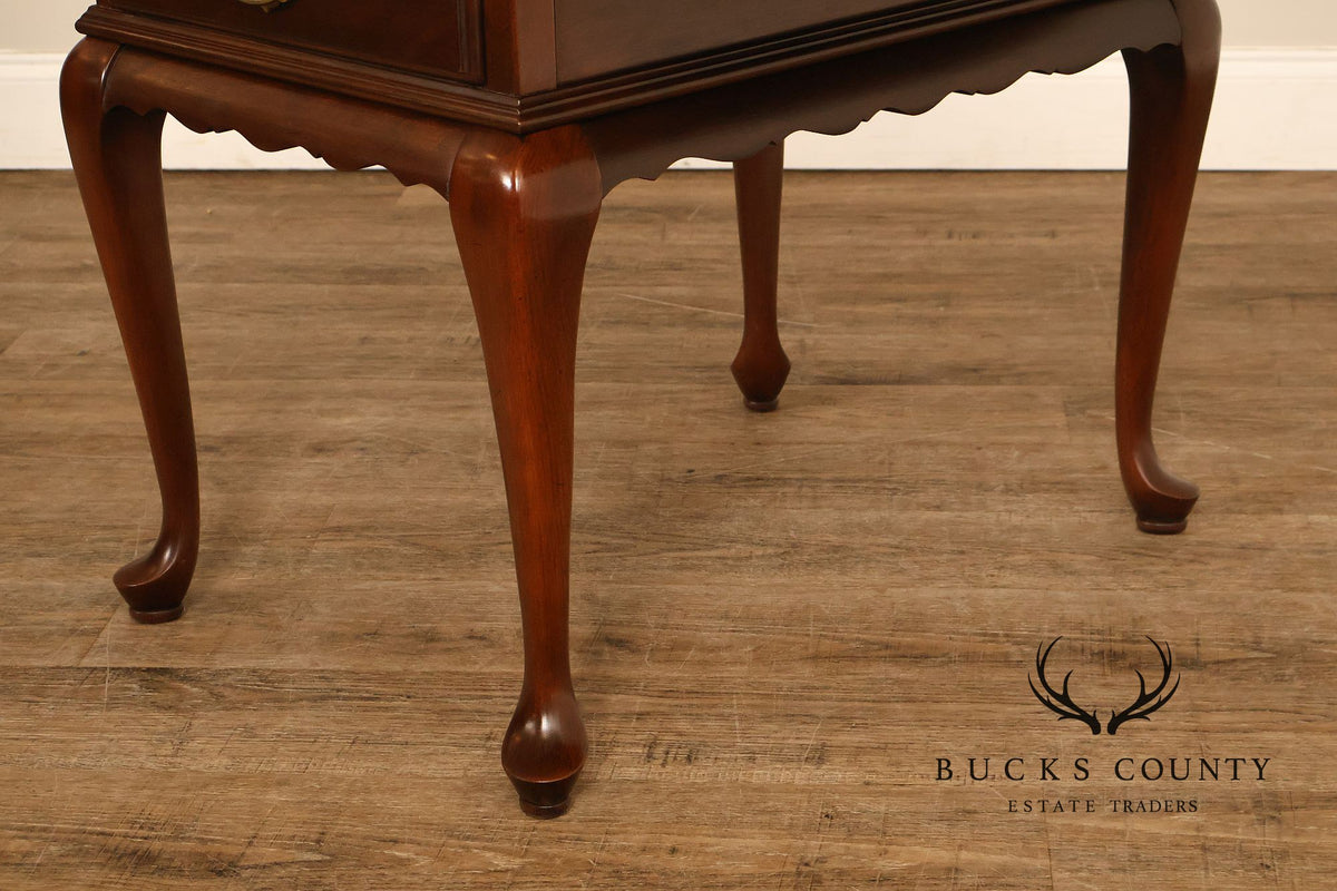Ethan Allen Vintage Queen Anne Style Cherry Drop Leaf Side Table