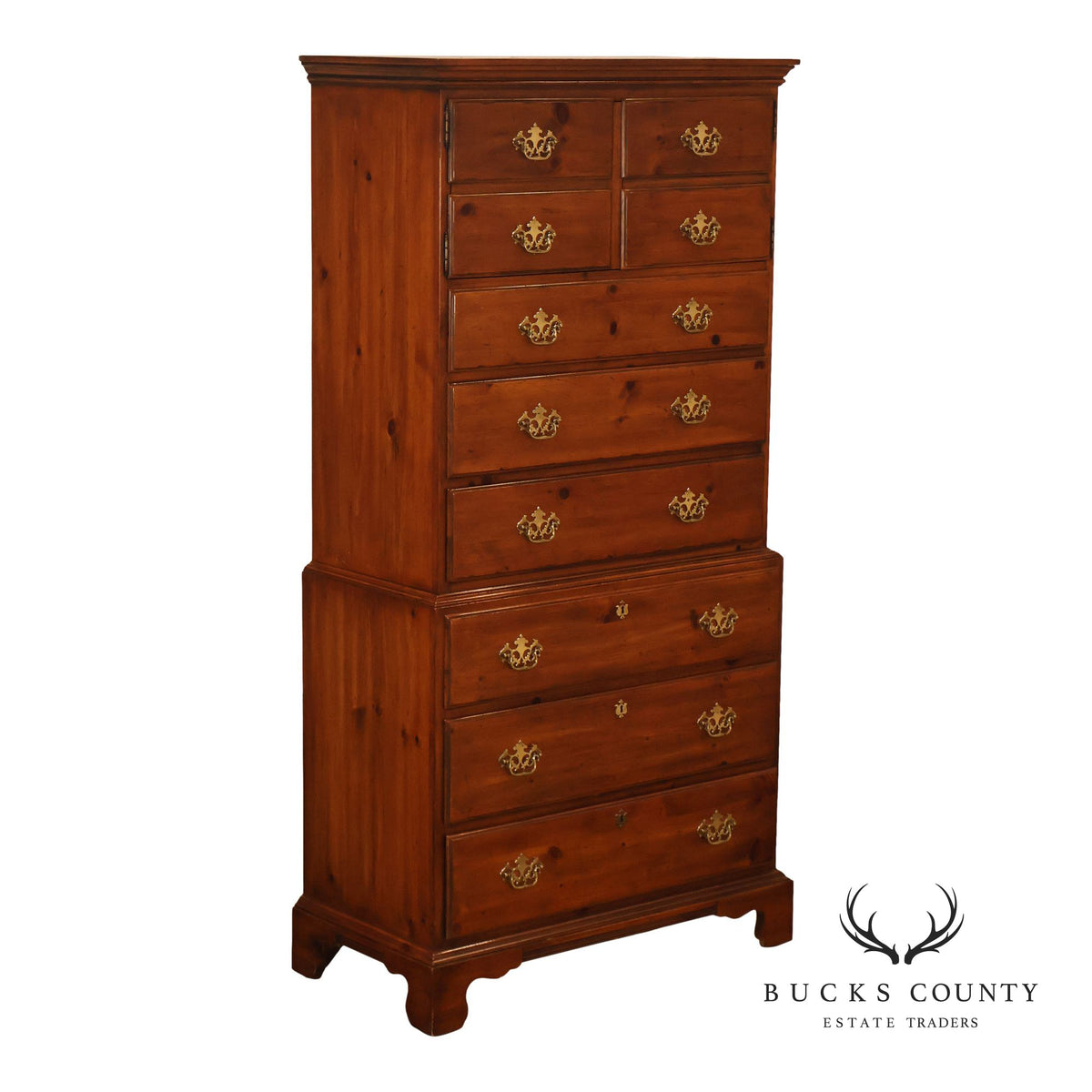 Drexel Heritage Traditional Cherry Highboy Chest Of Drawers