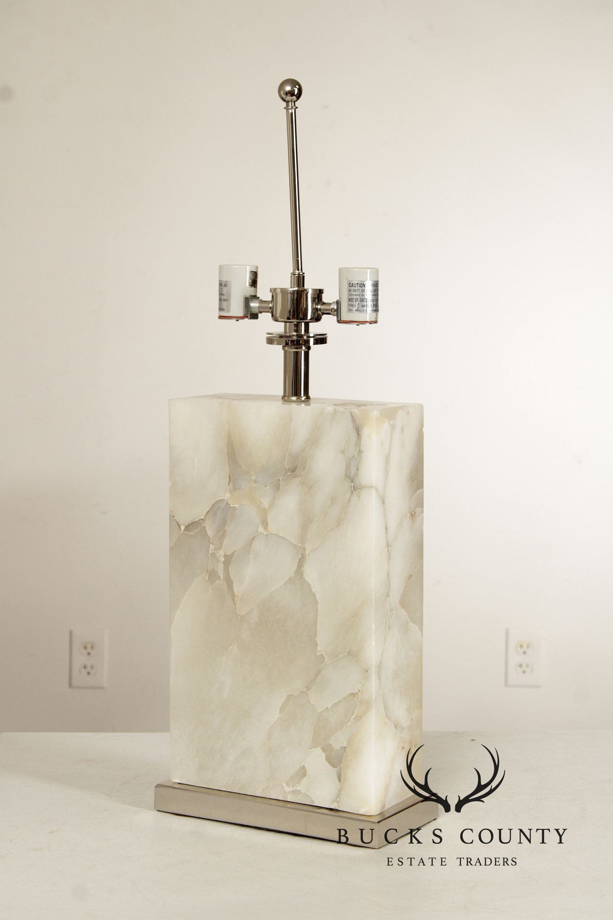 Arteriors Pair of 'Carson' Marble Table Lamps