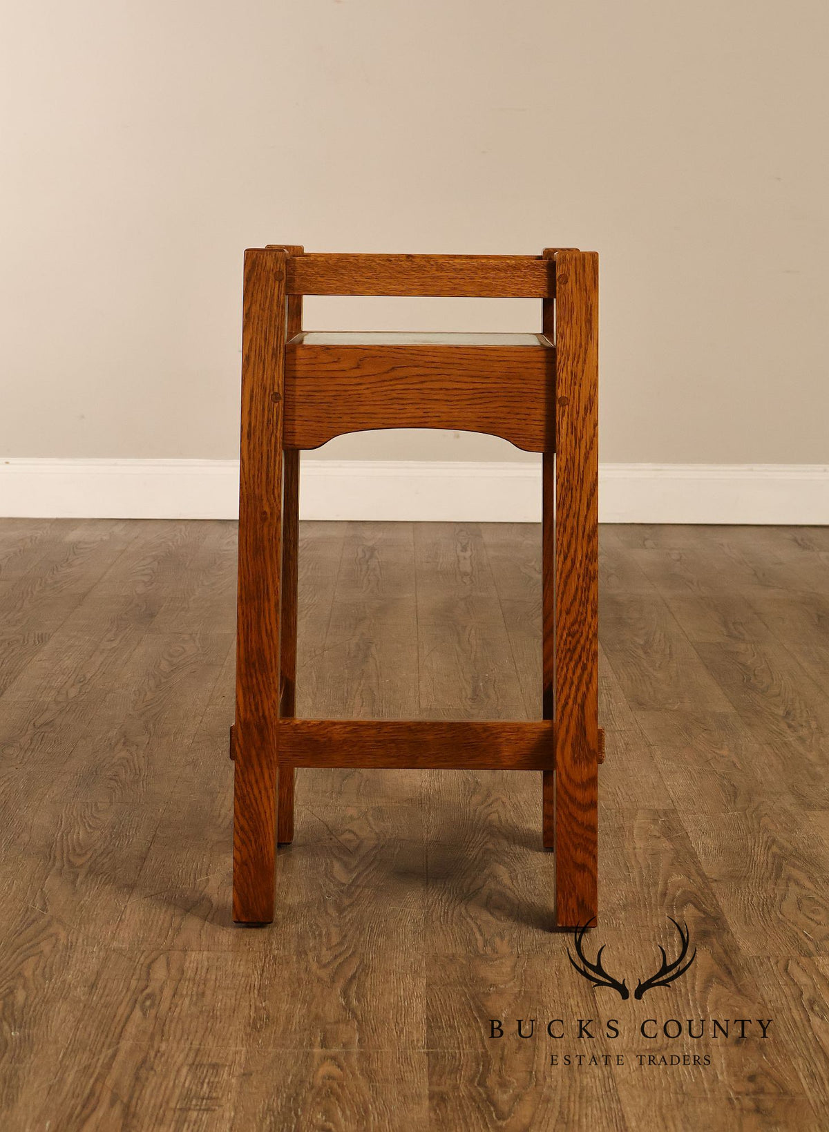 Stickley Mission Collection Oak Tile Top Plant Stand