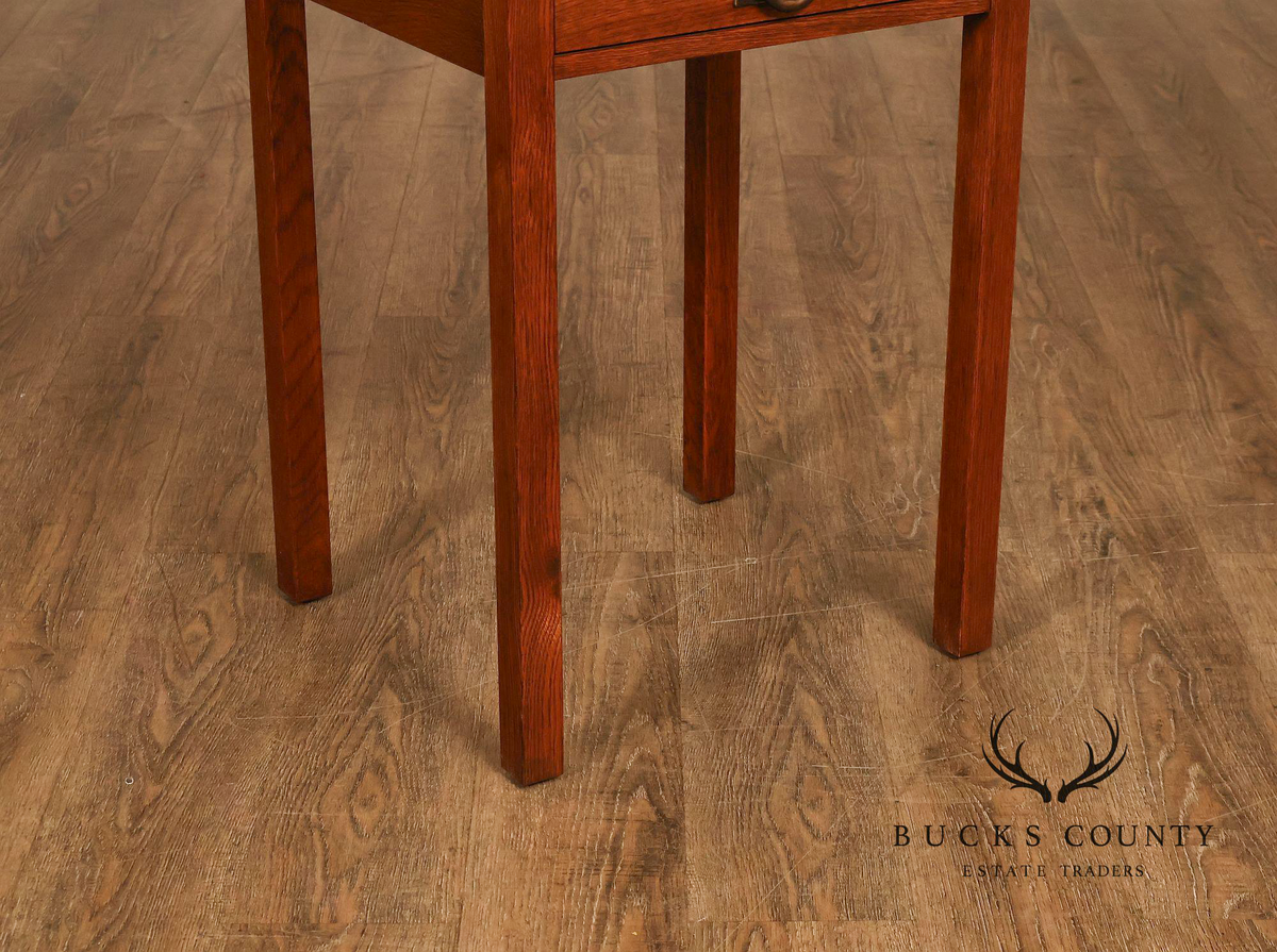 Stickley Mission Collection Pair Of Oak Nightstands