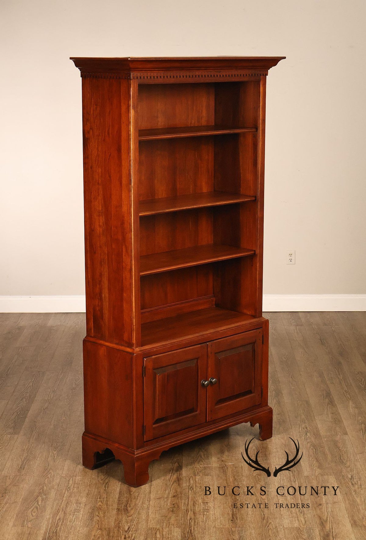 Bob Timberlake For Lexington Cherry Traditional Open Bookcase With Cabinet