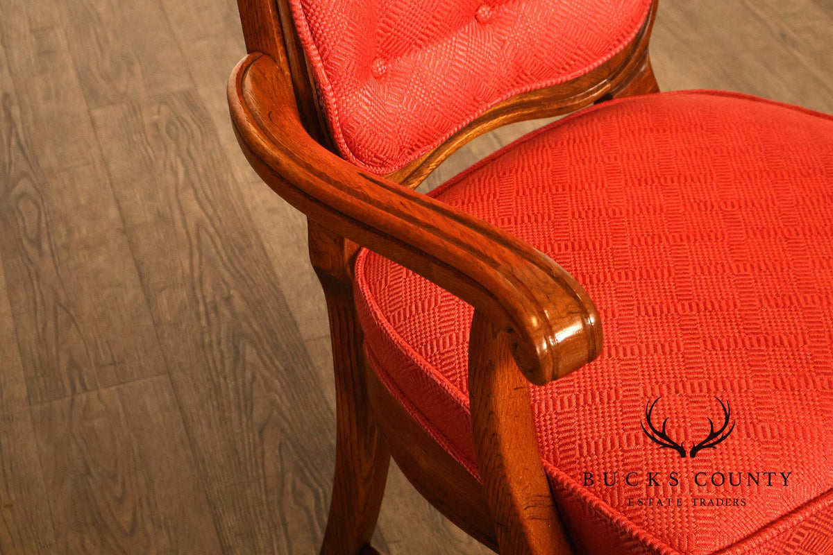 French Country Style Set Of Eight Cane Back Dining Chairs