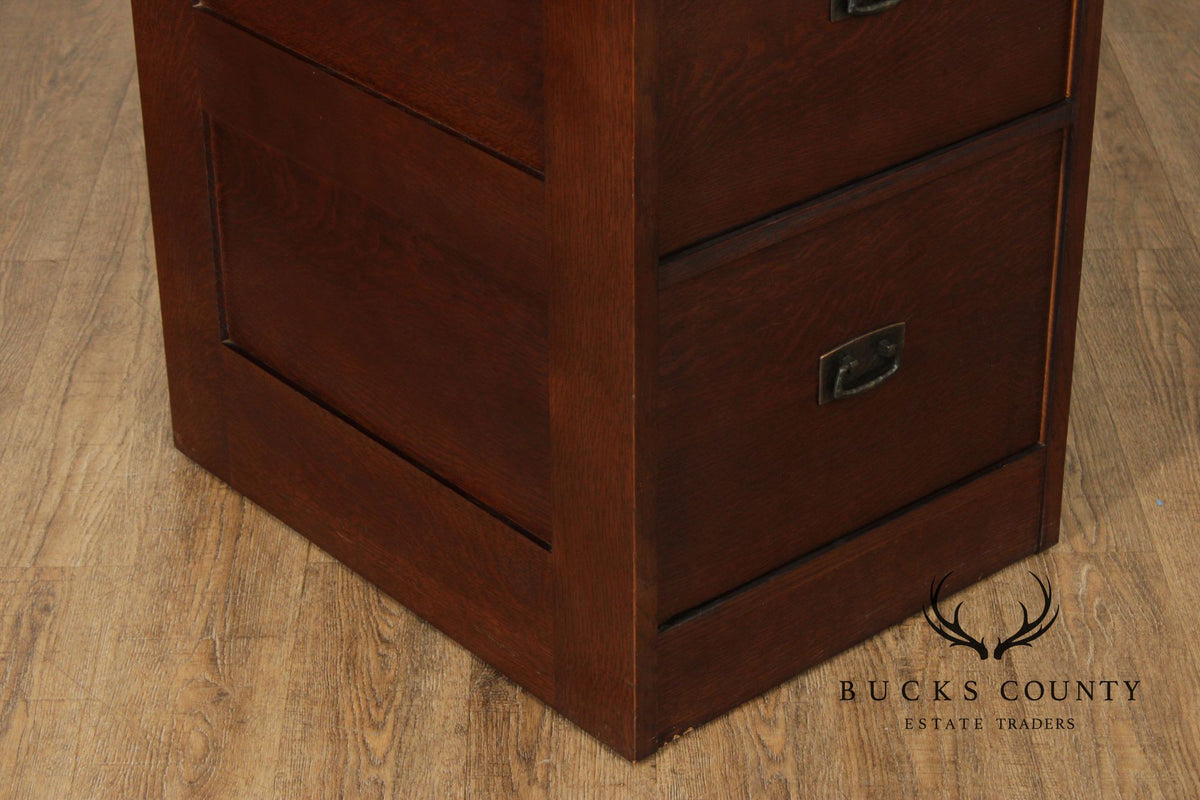 Stickley Mission Collection Oak Four Drawer File Cabinet