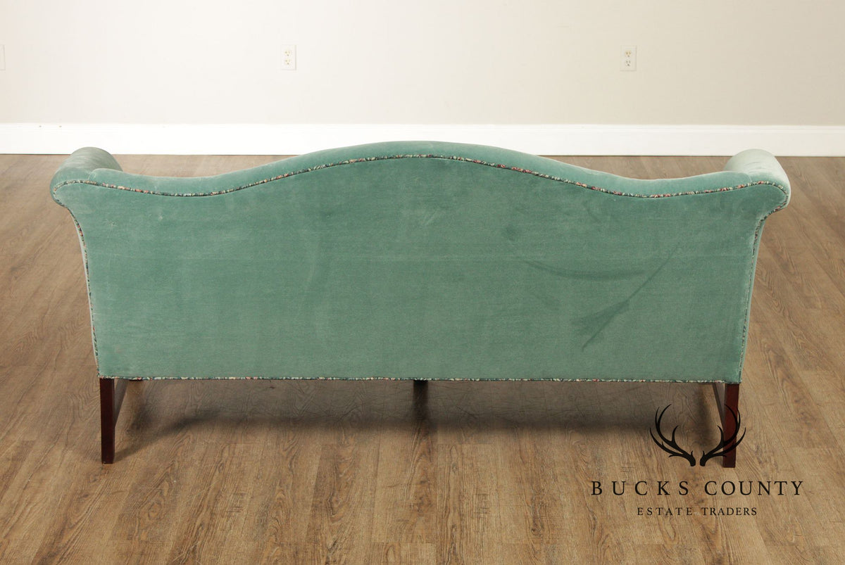 Chippendale Style Mahogany Camelback Sofa
