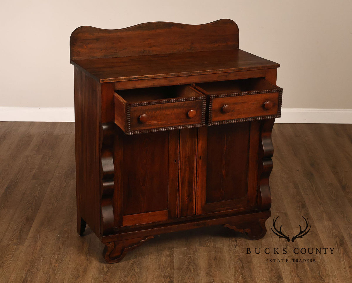 Antique American Empire Softwood Jelly Cupboard