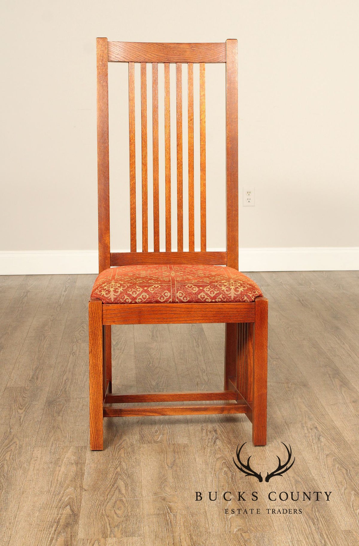 The Michaels Company Mission Style Set Of Six Oak Spindle Dining Chairs
