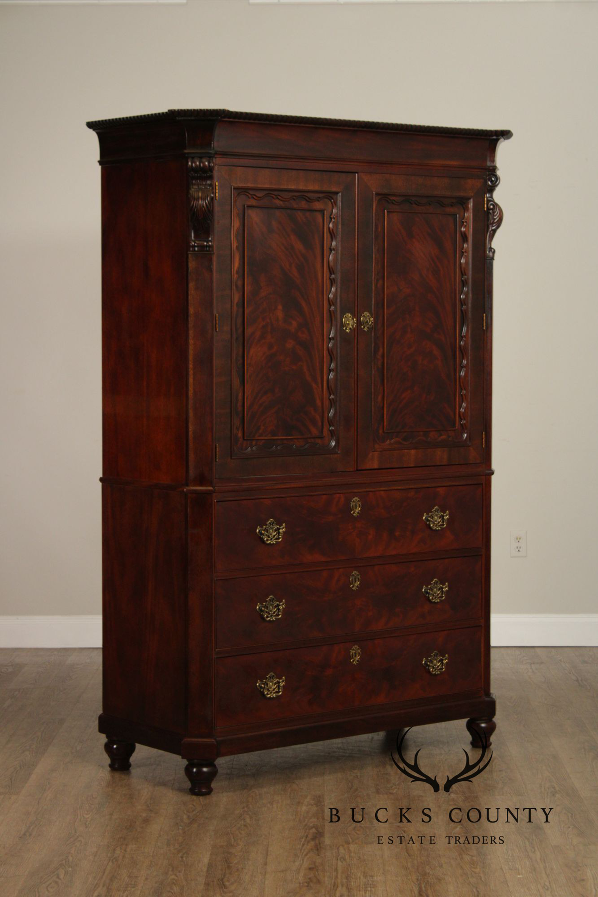 Henredon Carlyle Collection Mahogany Armoire Cabinet