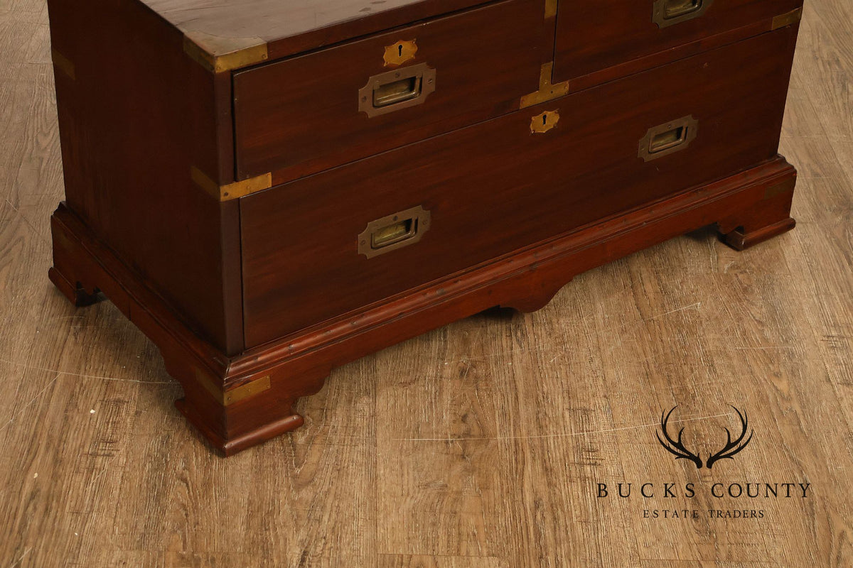 Campaign Style Mahogany Low chest