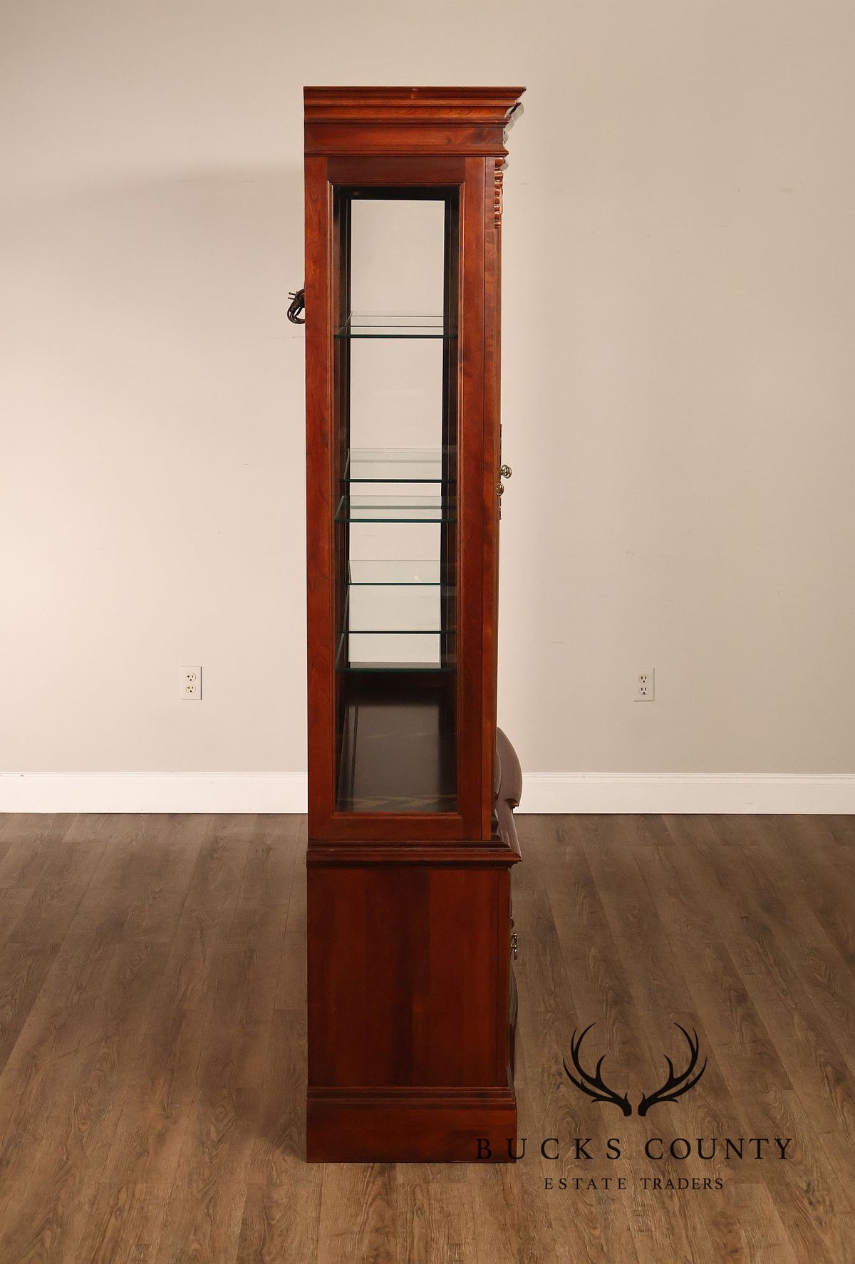 Pennsylvania House Georgian Revival Cherry Lighted Cherry China Cabinet