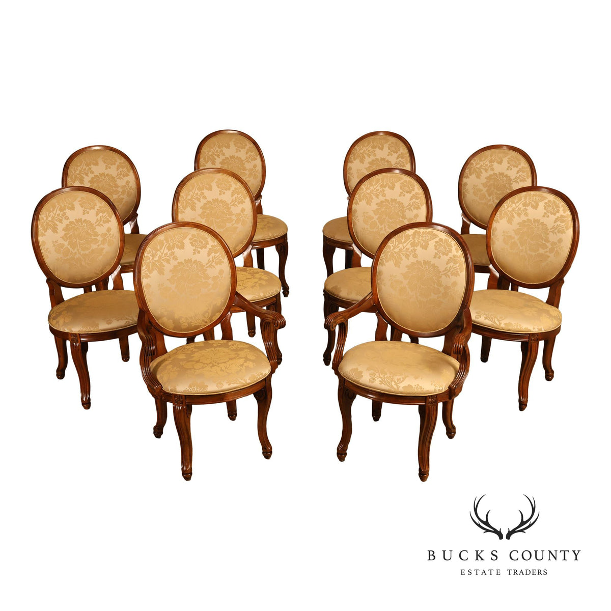 Century Furniture Italian Rococo Style Set of Ten 'St. James' Dining Chairs