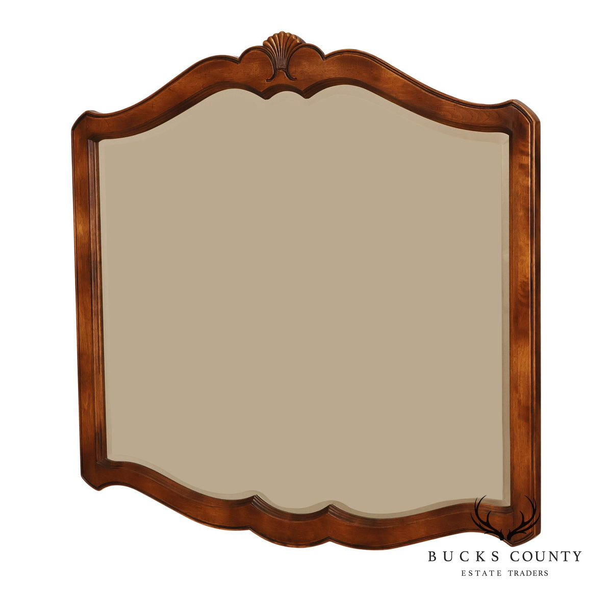 Ethan Allen Country French Collection Maple And Birchwood Beveled Mirror